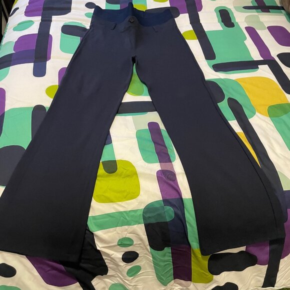 Betabrand Pants - Betabrand Classic Dress Pant Yoga Pant | Bootcut, Navy, Size M (29.5" inseam)